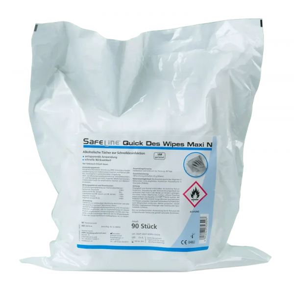 AMPRI-Desinfektionstücher, Maxi Set, im Standbodenbeutel, Safeline Quick Des Wipes, VE= 3 Rollen