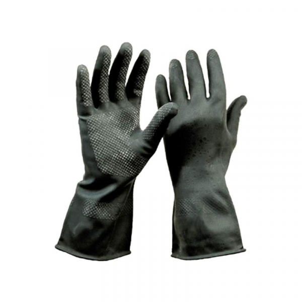LP-Workwear, ECONEOPRENE, Neoprene-Arbeits-Handschuhe, öl- und fettbeständig, Lange 32 cm, schwarz, VE = 12 Paar