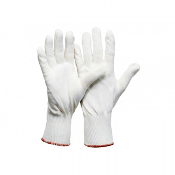 LP-Workwear, FEINSTRICK-MONTAGE-Arbeits-Handschuhe, plattierte Stricktechnik, ohne Noppen, weiß, VE = 12 Paar