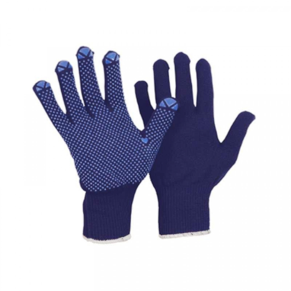 LP-Workwear, FEINSTRICK-MONTAGE-Arbeits-Handschuhe, gute Schutzwerte, außen Polyamid, innen Baumwolle, blau, VE = 12 Paar