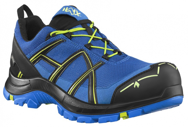 HAIX-Footwear, 610009-S3 Sicherheitshalbschuhe, BLACK EAGLE Safety 40.1, LOW BLUE/CITRUS, blau/grün