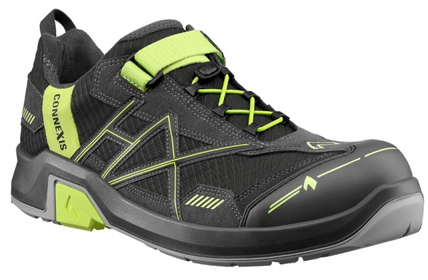 HAIX-Footwear, 630001-S1 Sicherheitshalbschuhe, CONNEXIS Safety T S1, LOW GREY/CITRUS, grau/grün