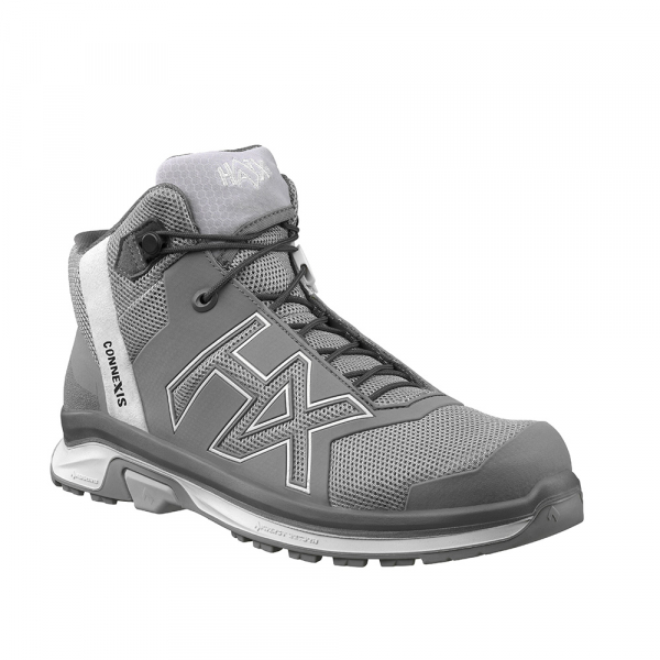 HAIX 360009-Damen-Freizeitschuh Mid, CONNEXIS Go GTX, silber/weiß
