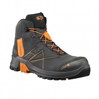 HAIX 631012-Sicherheitsschuh S3 Mid, CONNEXIS Safety + GTX, grau/orange