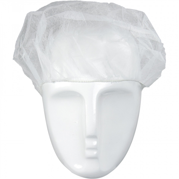Einweg-Kopfhaube Barettform H52W, weiss, VE = 10 Pkg. á 100 Stk.