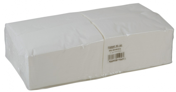 PL-Hygiene, Zelltuchserviette, 40x40cm, 2-lg, weiß, 1/8 Falz, Karton á 1000 Stück
