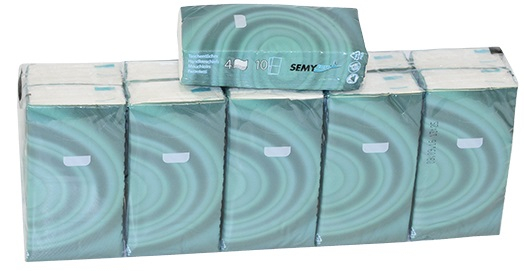 PL-Hygiene, Taschentücher, 4-lagig, 10 x 10 Tücher, 21 x 19,5 cm, 30 Packungen, hochweiß,