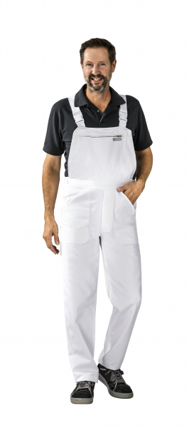PLANAM-Workwear, Maler-Arbeits-Berufs-Latz-Hose, BW 270, reinweiß