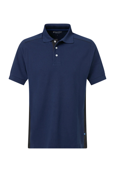 Pionier-Poloshirt mit Kontrast, Dress Blues/Schwarz
