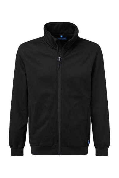 Pionier-Full Zip Sweatjacke, Schwarz