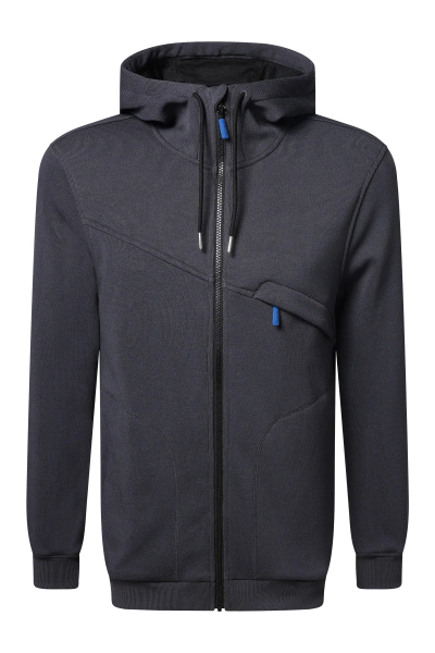 Pionier-Full Zip Hoodie, Dunkelgrau