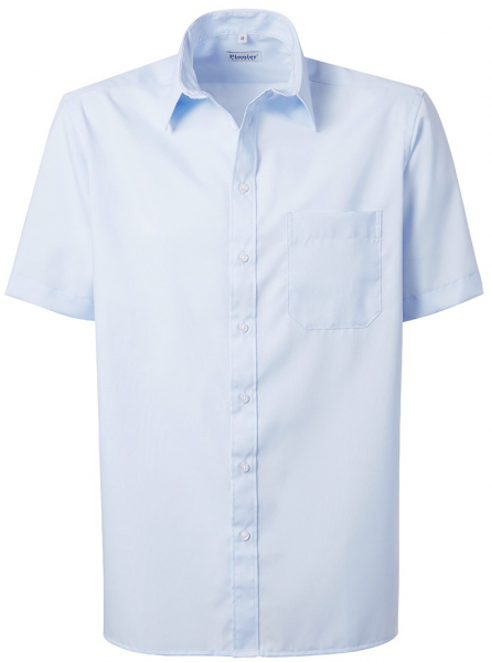 PIONIER-Workwear, Herrenhemd, Kent-Kragen, 1/2 Arm, BUSINESS FASHION, hellblau