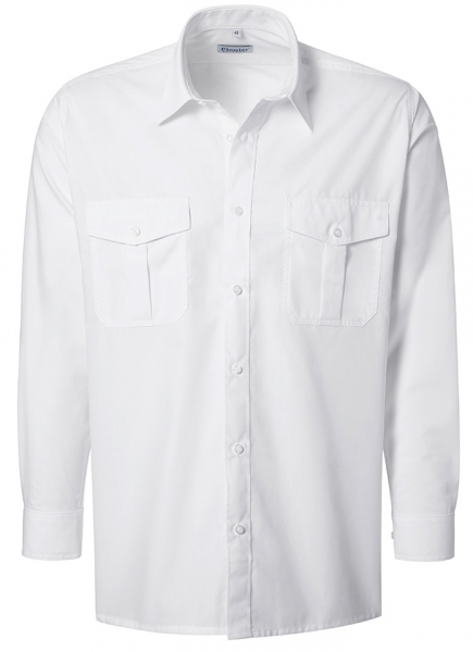 PIONIER-Workwear, Pilot-Hemd, Kent-Kragen, 1/1 Arm, BUSINESS FASHION, weiss