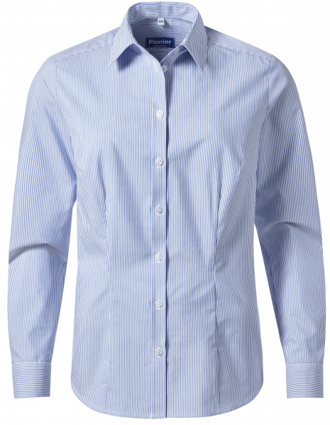 PIONIER-Workwear, Damenbluse, 1/1 gestreift, BUSINESS FASHION, marine/weiß