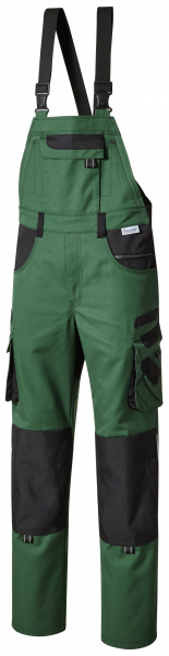 PIONIER-Workwear, Herren-Latzhose, TOOLS PLUS, ca. 285g/m², grün/schwarz