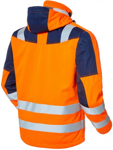 PIONIER-Warnschutz, Softshell-Jacke, CONVIS, warnorange/marine