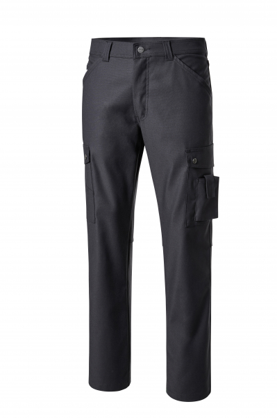 PIONIER-Workwear, Cargo-Stretch-Arbeits-Berufs-Bund-Hose, CANVAS, ca. 300g/m², schwarz