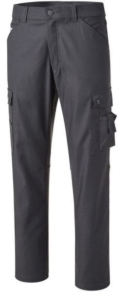 PIONIER-Workwear, Cargo-Stretch-Arbeits-Berufs-Bund-Hose, CANVAS, ca. 300g/m², dunkelgrau