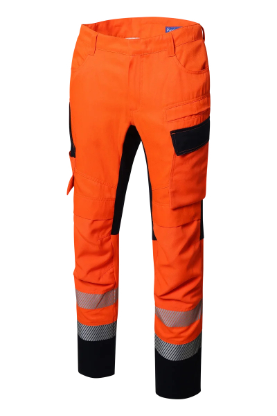 Pionier-PW Hi-Vis 250 Bundhose, High Visible Orange/Dress Blues