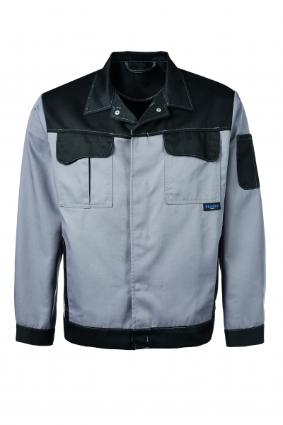 PIONER-Workwear, Arbeits-Berufs-Bund-Jacke, COLOR WAVE, ca. 300g/m², grau/schwarz