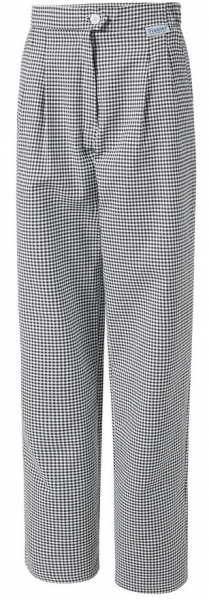 PIONIER-Workwear, Damen-Arbeits-Berufs-Bäcker-Hose, ca. 240g/m², schwarz/weiss, pepita