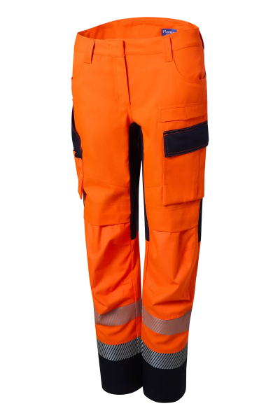 Pionier-PW Hi-Vis 250 Bundhose Damen, High Visible Orange/Dress Blues