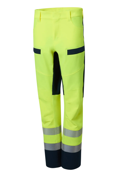 Pionier-PW Hi-Vis Bundhose Damen Sommer, High Visible Yellow/Dress Blues