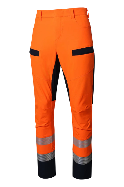 Pionier-PW Hi-Vis Bundhose Damen Sommer, High Visible Orange/Dress Blues