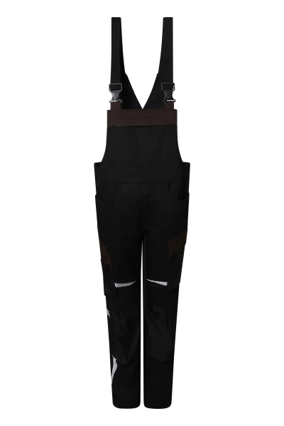 Pionier-PW Essential Latzhose, Schwarz/Coffee Bean