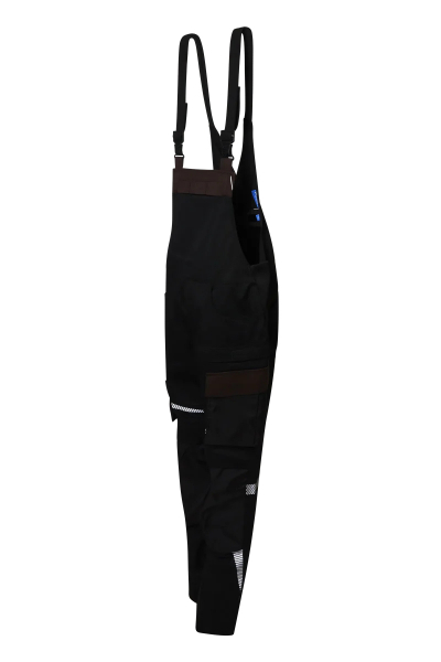 Pionier-PW Essential Latzhose, Schwarz/Coffee Bean