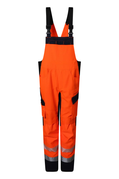 Pionier-PW Hi-Vis 250 Latzhose, High Visible Orange/Dress Blues