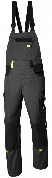 PIONIER-Workwear, Latzhose, TOOLS 2.0, 285g/m², anthrazit/schwarz