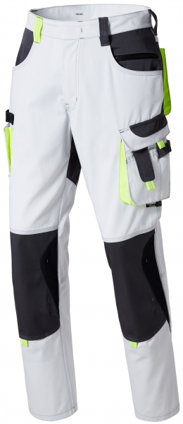 PIONIER-Workwear, Damen-Bundhose, TOOLS 2.0, 285g/m², weiss/grau