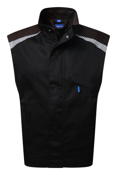 Pionier-PW Essential Weste, Schwarz/Coffee Bean