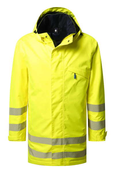 Pionier-PW Hi-Vis Parka, High Visible Yellow/Dress Blues