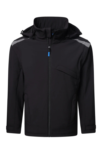 Pionier-PW Essential Softshell Jacke, Schwarz