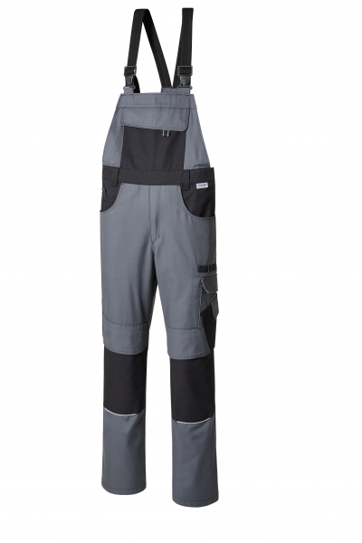 PIONIER-Workwear, Arbeits-Berufs-Latz-Hose, RESIST 1, ca. 300g/m², grau/schwarz