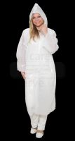 WIROS-Jobwear, Einweg-PE Mantel, Einmalkittel, Kapuze, glatt, 150 x 120 cm, VE = 500 Stück, weiß