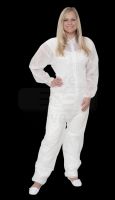 WIROS-Jobwear, Einweg-Vlies Overall, Einmal-Schutz-Anzug, 32 g/m², 150 x 183 cm, VE = 50 Stück, weiß