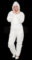 WIROS-Jobwear, Einweg-Vlies Overall, Einmal-Schutz-Anzug, Kapuze, 45 g/m², 130 x 171 cm, VE = 50 Stück, weiß