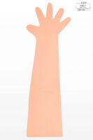 WIROS-Hand-Schutz, Einweg-PE Veterinär-Einmal-Handschuhe, glatt, extra weich,  0,028 mm, 90 cm, orange, Pkg á 50 Stück, VE = 40 Pkg.