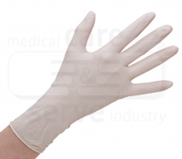 WIROS-Hand-Schutz, Einweg-Latex Handschuhe, Grip Plus, puderfrei, Spenderbox, naturweiß, Pkg á 100 Stück, VE = 10 Pkg.