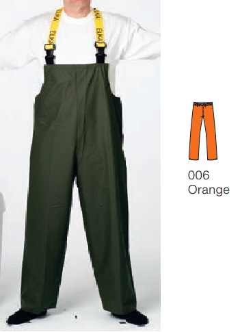 ELKA-Workwear, Rainwear-Wetter-Schutz, PU-Workwear, Regen-Latzhose, Cleaning, mit Knieverstärkung, 240g/m², orange