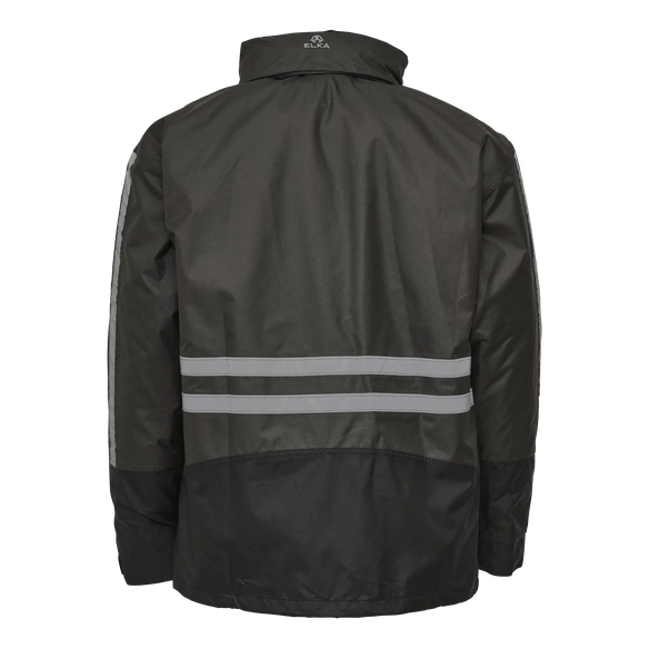 ELKA-Workwear, Rainwear-Wetter-Schutz, Regen-Jacke, mit herausnehmbarem Futter, grau/schwarz