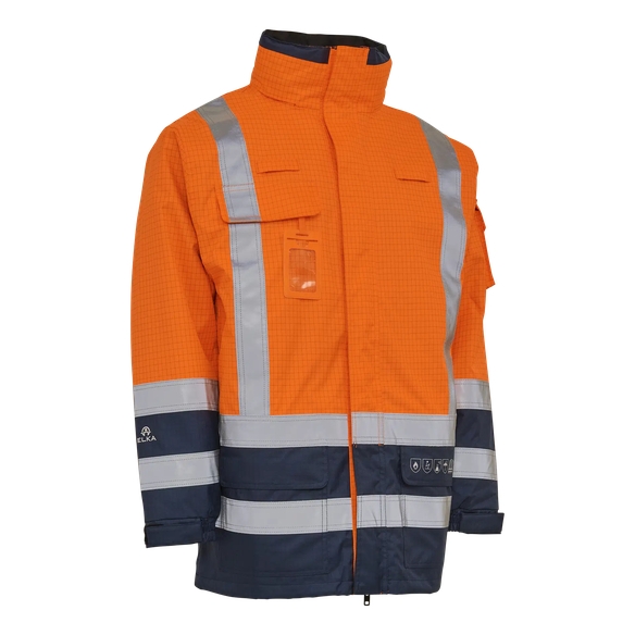 ELKA-Warnschutz, Jacke, SECURE TECH MULTINORM, ohne Futter, warnorange/marine