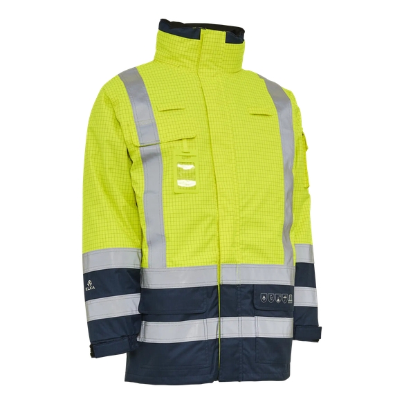 ELKA-Warnschutz, Jacke, SECURE TECH MULTINORM, ohne Futter, warngelb/marine