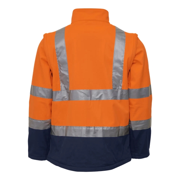 ELKA-Warnschutz, Warn-/Softshell-Jacke EN 471, warnorange/marine
