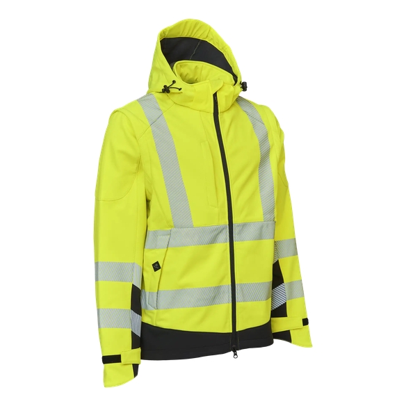 ELKA-Warnschutz-Softshelljacke, VISIBLE XTREME, warngelb/schwarz