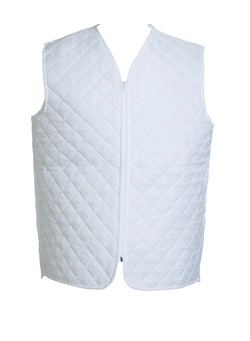 ELKA-Workwear, Kälte-Schutz, Thermo-Arbeits-Weste, Thermo und Faserpelz, mit Reissverschluss, weiß