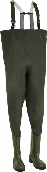 ELKA-Wathose, mit Sicherheitsstiefel, WADERS, 600g/m², oliv
